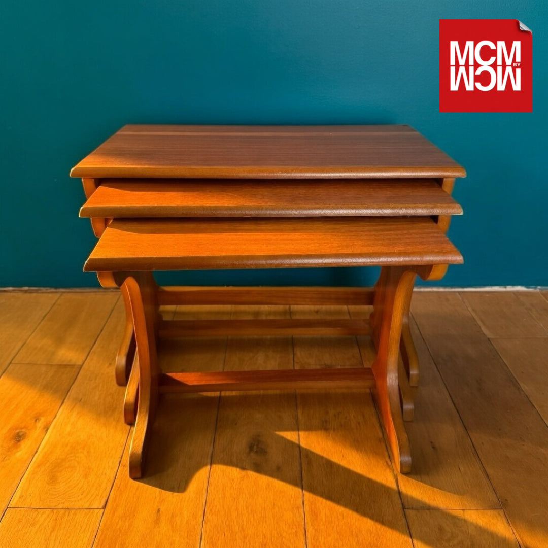 Mid-century Teak Nesting Tables in the Danish style