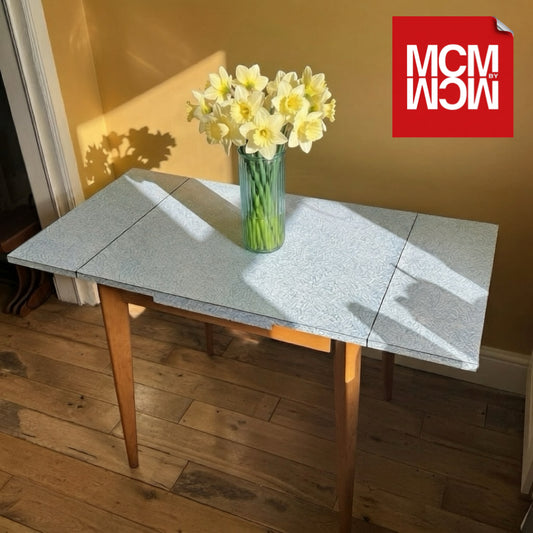 Mid-century Benchairs Formica Drawer Leaf Table