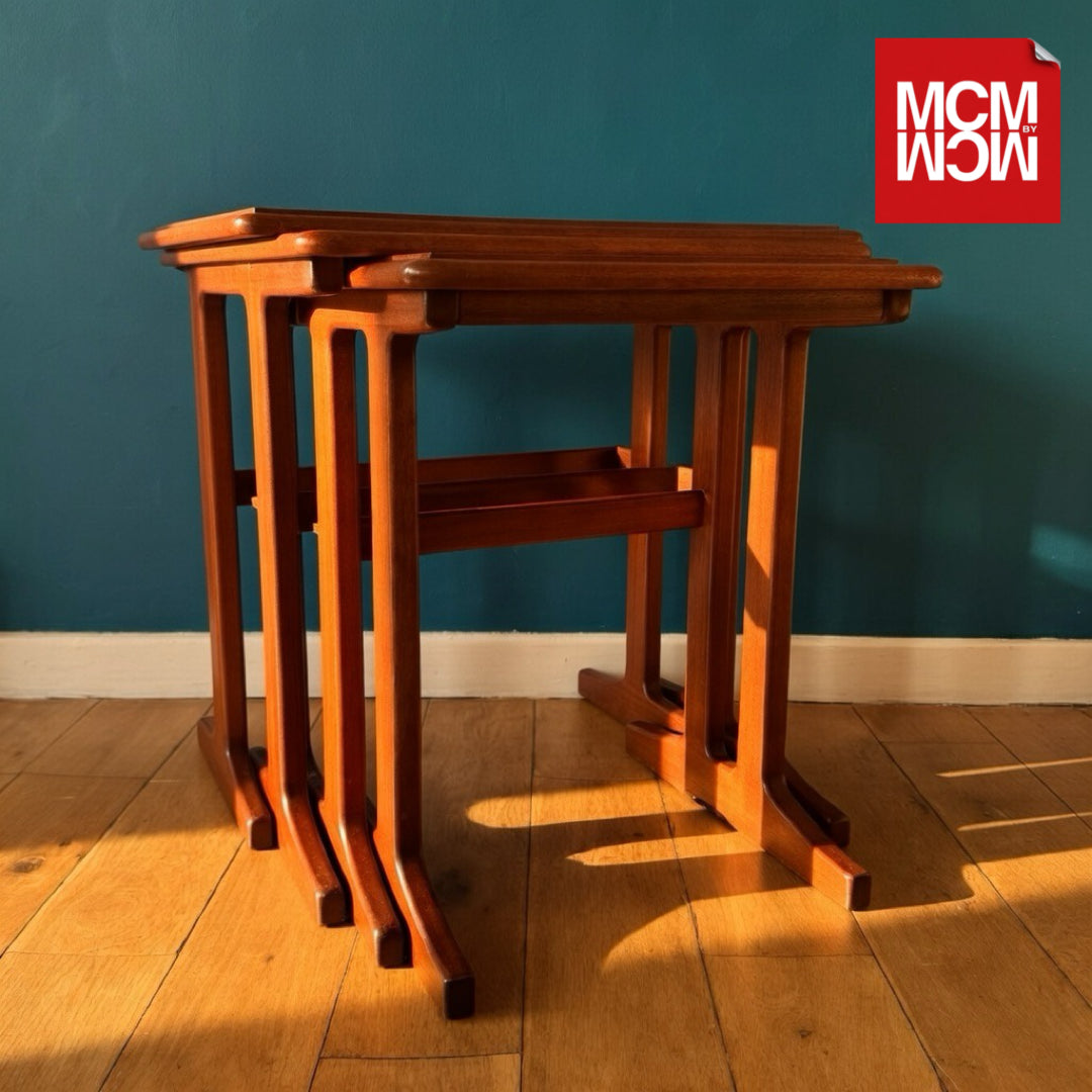 Mid Century Teak Nesting Tables by Stag
