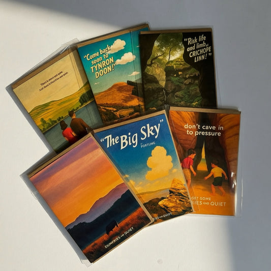 Set of six greetings cards