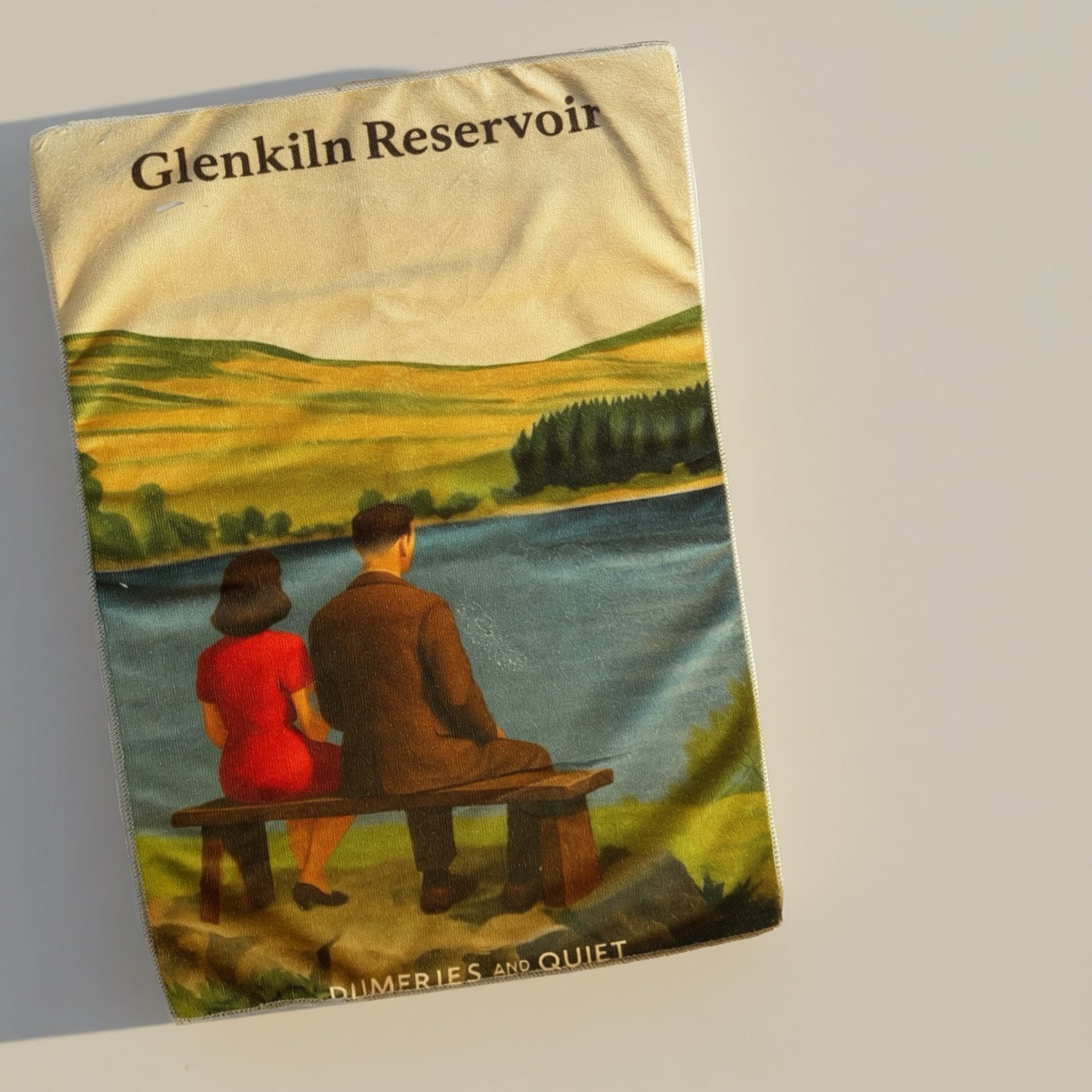 Glenkiln Reservoir maid of all work tea towel