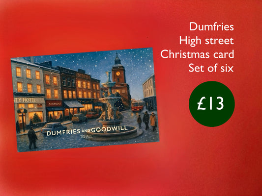 Dumfries High Street set of 6 Christmas cards