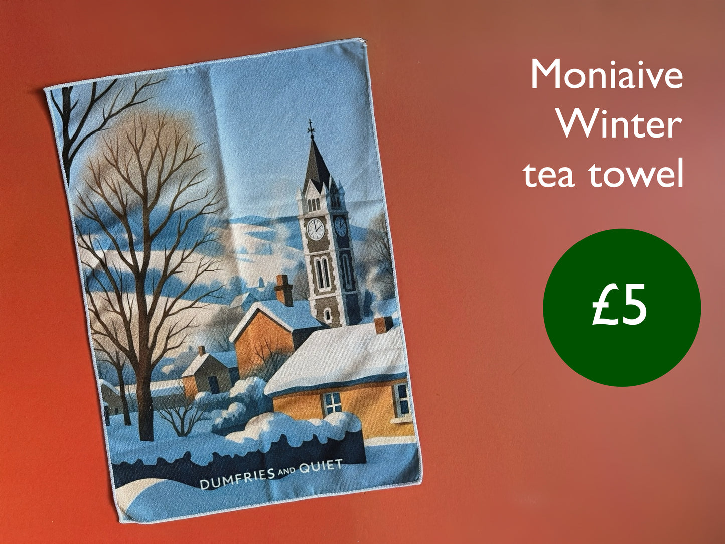 Moniaive Winter tea towel
