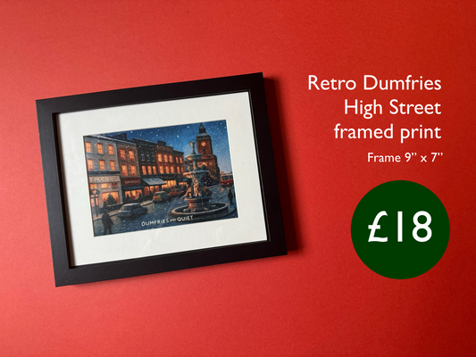 Dumfries High Street framed print